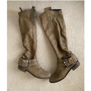Ruckus Over the Knee Slouch Leather Boots